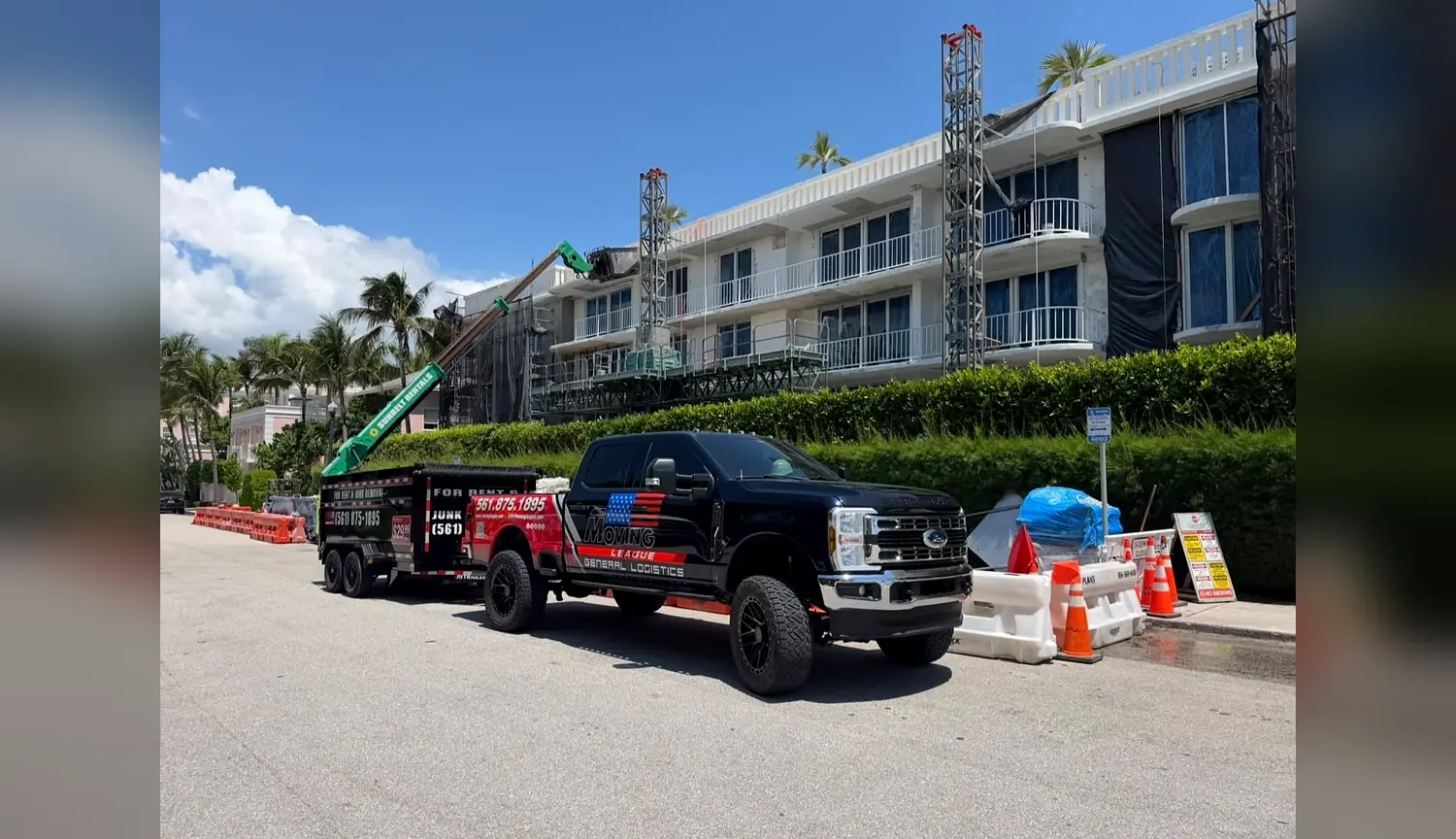 Heavy equipment on a Moving League job site